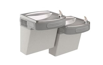 Elkay EZSTL8LC High Low ADA Barrier Free 8 GPH Bi-Level Water Cooler (Refrigerated Drinking Fountain)